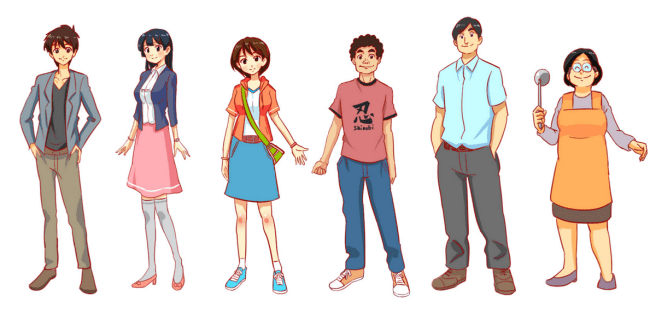 Easy Japanese Main Characters